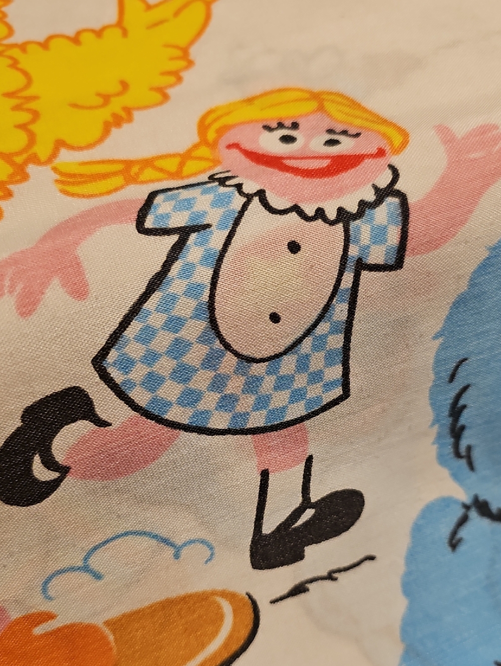 Vintage Sesame Street Pillowcase - Made in the USA - Big Bird Skate - Picture 4 of 10